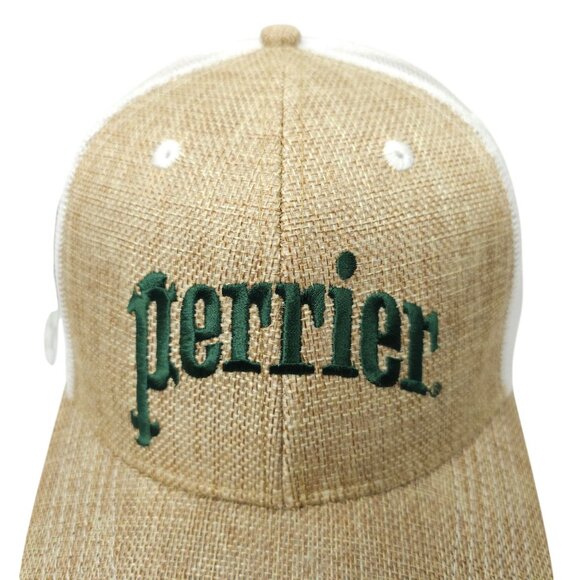 Perrier Embroidered Mesh Snapback Cap Canvas Structured Trucker Baseball Hat NEW - Picture 7 of 13